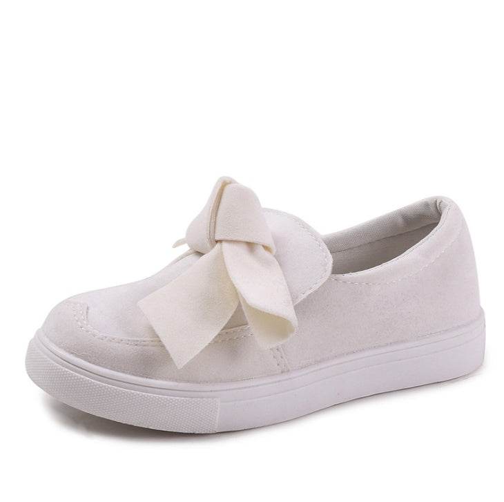 Women Nubuck Loafers Casual Bowknot Shoes - Mubimart