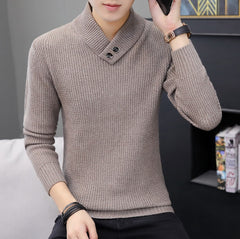 Lapel pullover sweater