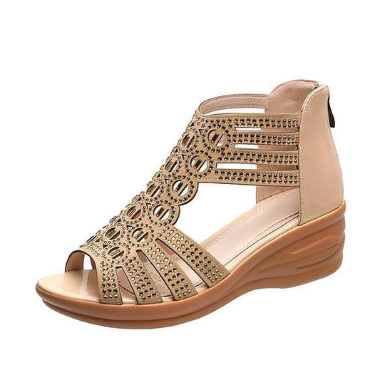 Fishbill wedge sandals - Mubimart