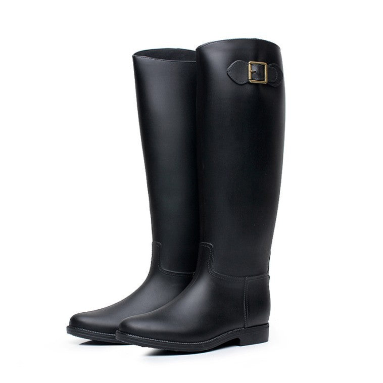 Matte Frosted All-match Tall Slim-fit Rain Boots