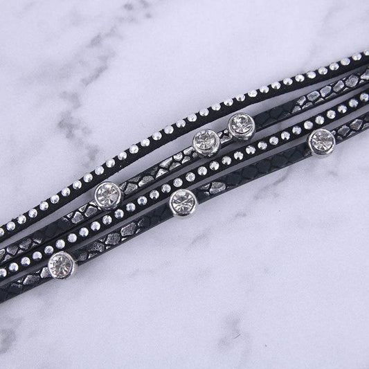 Multiple Layers Crystal Charm Bracelet For Women - Mubimart