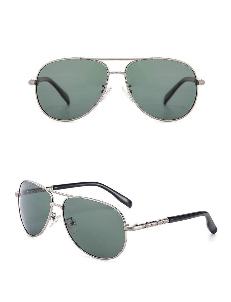 Retro metal polarized sunglasses - Mubimart
