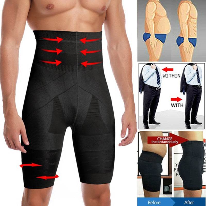 Men Slimming Body Shaper Waist Trainer High Waist - Mubimart
