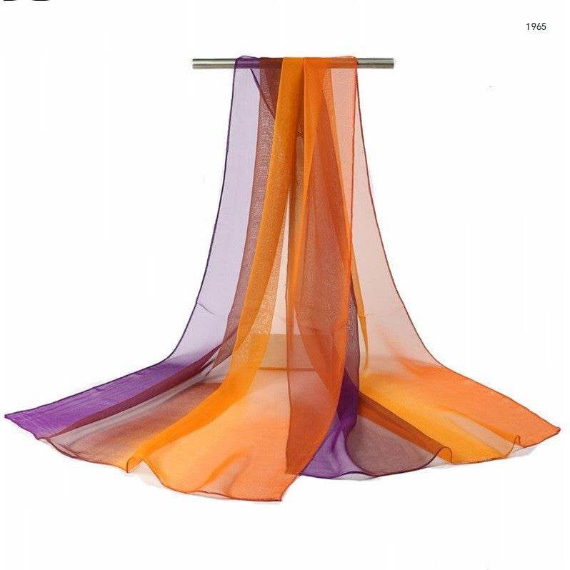Gradient silk shawl - Mubimart