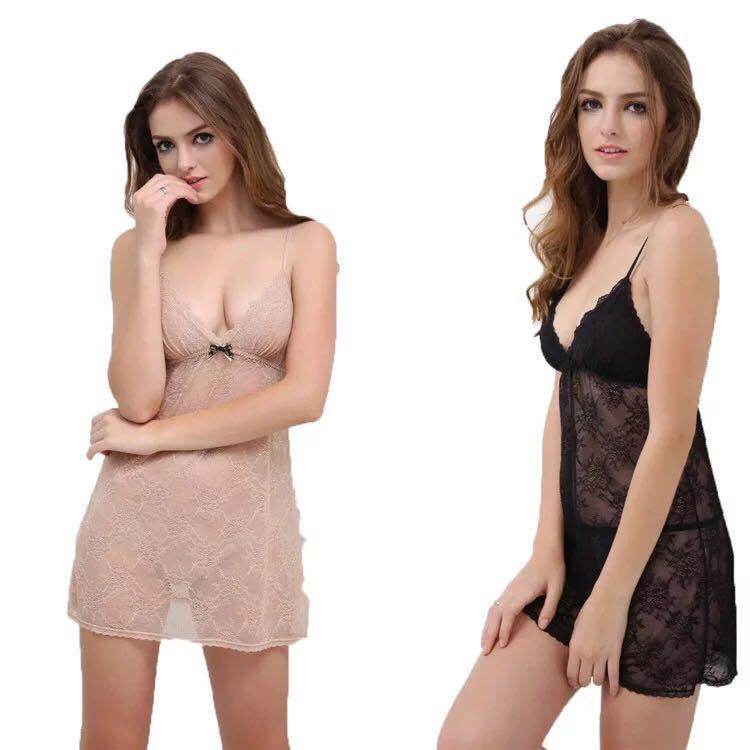 Embroidered comfortable nightgown - Mubimart