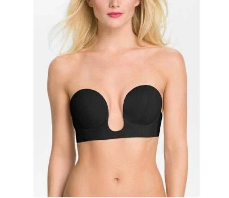 Gathered strapless invisible bra - Mubimart