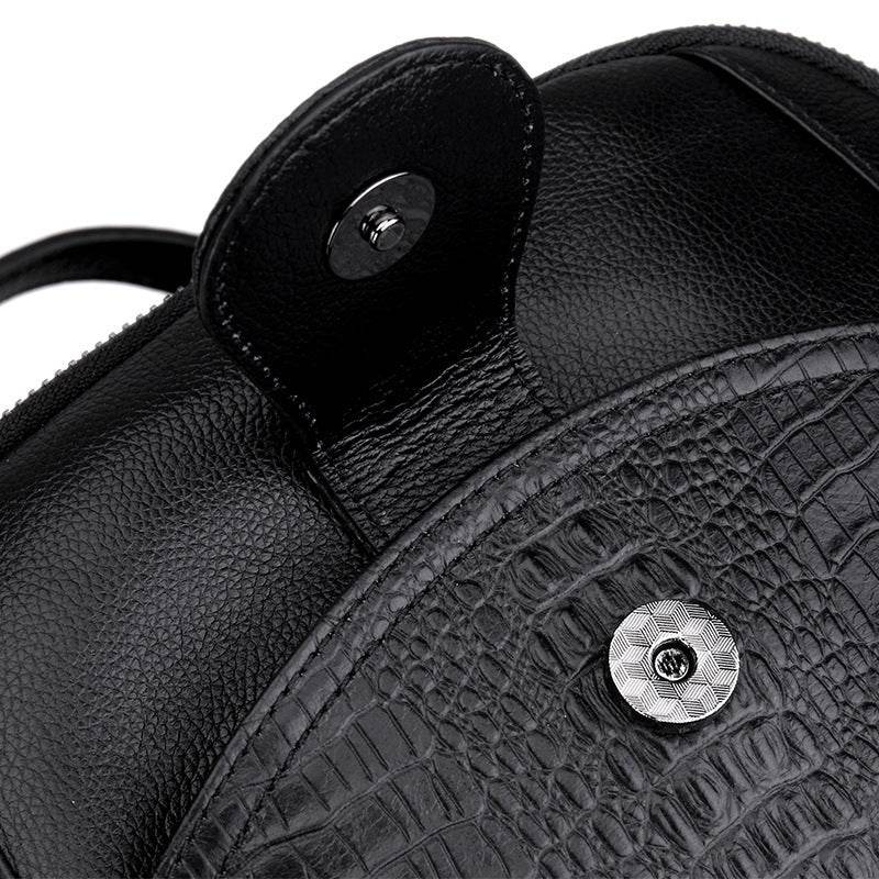 Mens Fashion Casual Cowhide Shoulder Bag - Mubimart