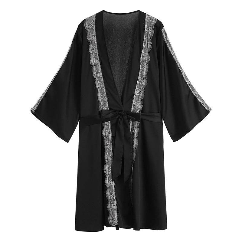 Long-sleeved nightgown - Mubimart