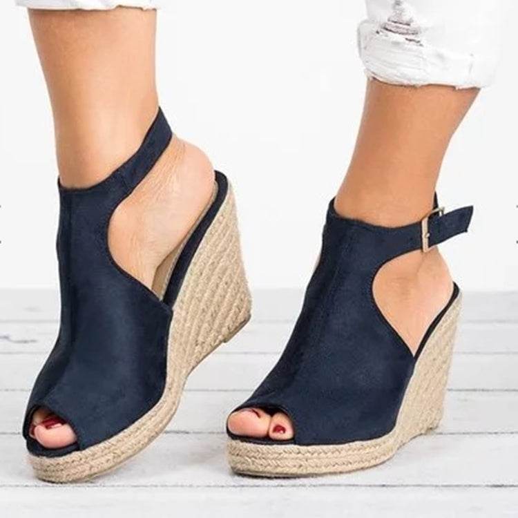 Fashion Women Platform Sandals Peep Toe Spartan Sandals Women Summer Wedges High Heel Shoes - Mubimart