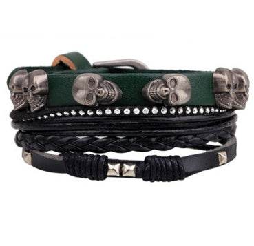 Fashion Beaded Leather Bracelets And Bracelets - Mubimart