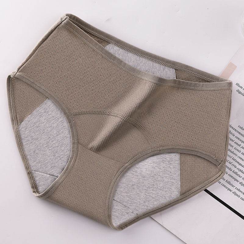 Menstrual Period Leak-Proof Big Aunt Pants Sanitary Cotton Antibacterial Breathable - Mubimart