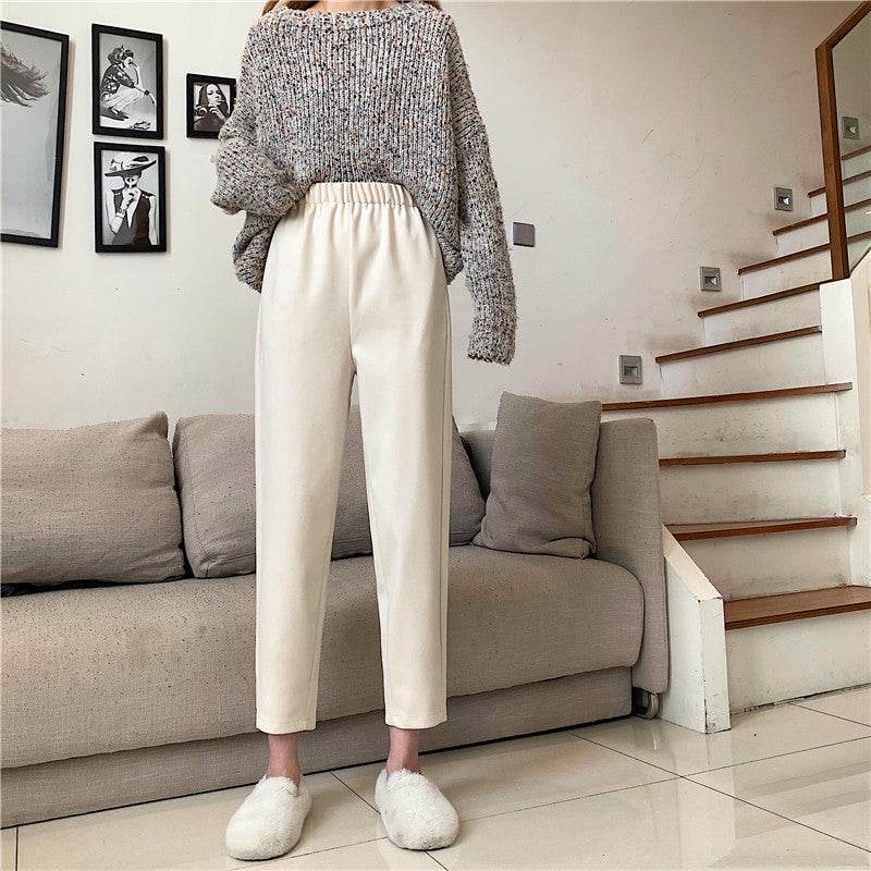 Woolen radish casual Capris - Mubimart