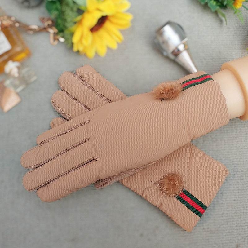 Rainproof touch screen leather gloves - Mubimart