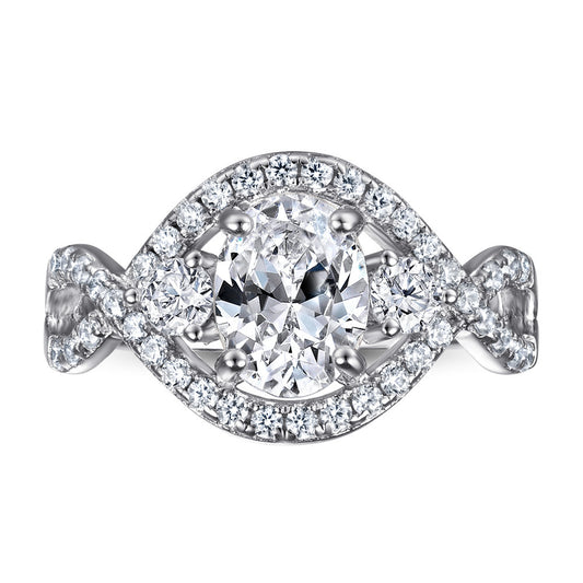 Sterling Silver Fashion Exaggerated Ring Women