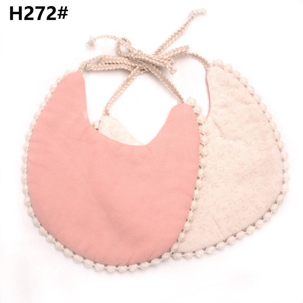 Cotton and linen two-layer saliva towel bib bib - Mubimart
