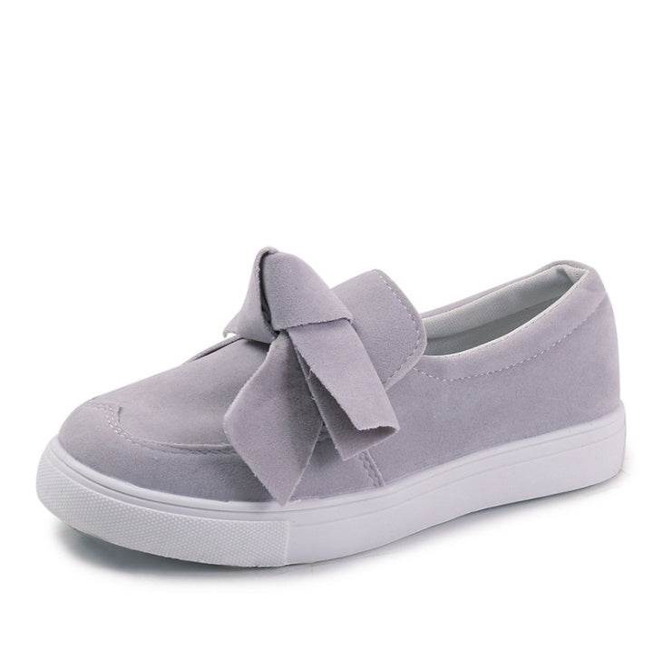 Women Nubuck Loafers Casual Bowknot Shoes - Mubimart
