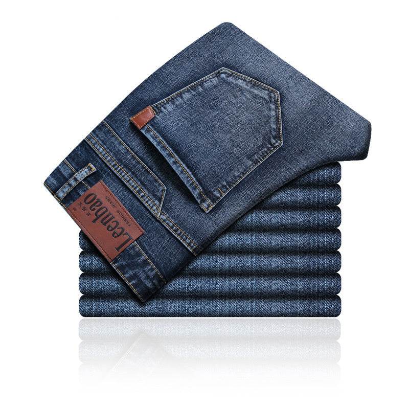 Straight slim-fit stretch jeans - Mubimart
