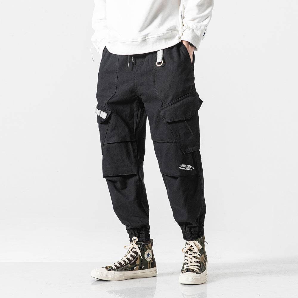 Military Cargo Jogger Pants Men's Fashionable Pocket Pleated - Mubimart