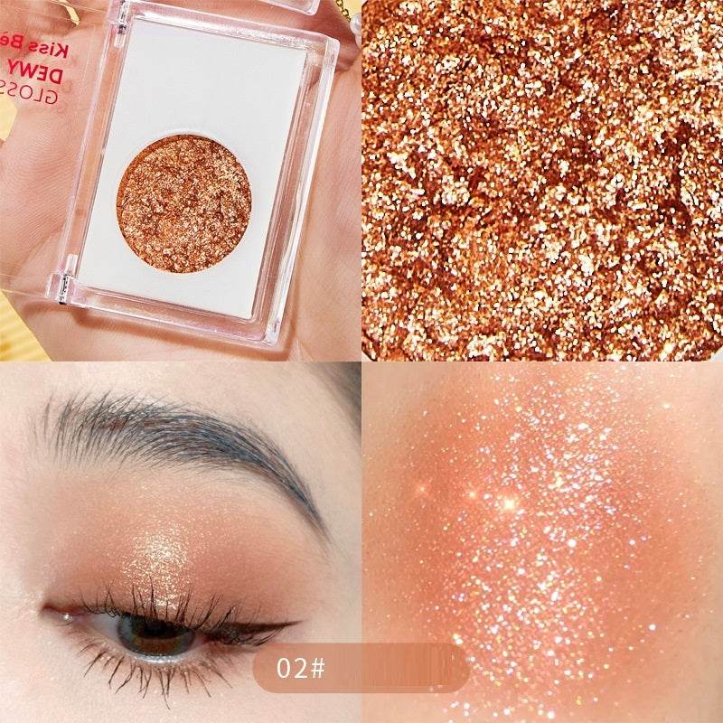 Pearlescent Solid Non Flying Powder Eye Shadow Cream - Mubimart