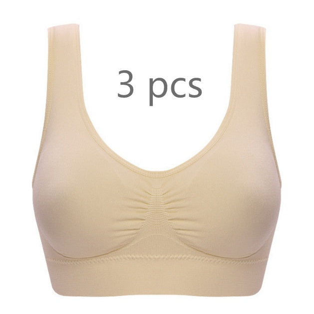 Seamless Push Up Bra 3 Pcs Set - Mubimart -  