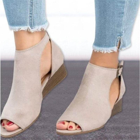 Roman Wedge Heel Sandals - Mubimart