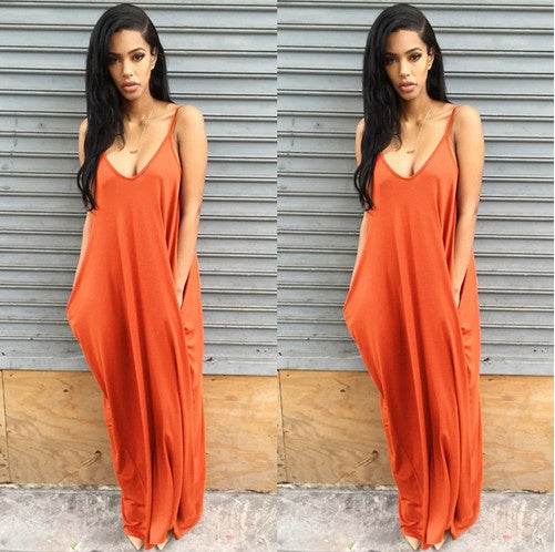 Women Summer Dress Casual Long Dresses Plus Size - Mubimart