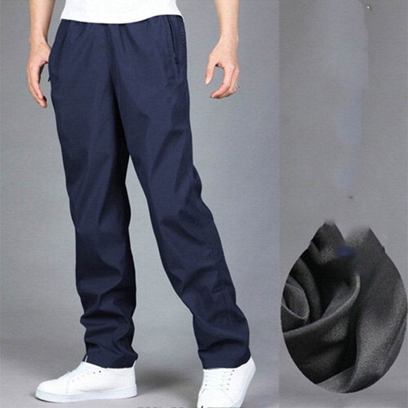 Men's Breathable Casual Plus Cashmere Sweatpants - Mubimart