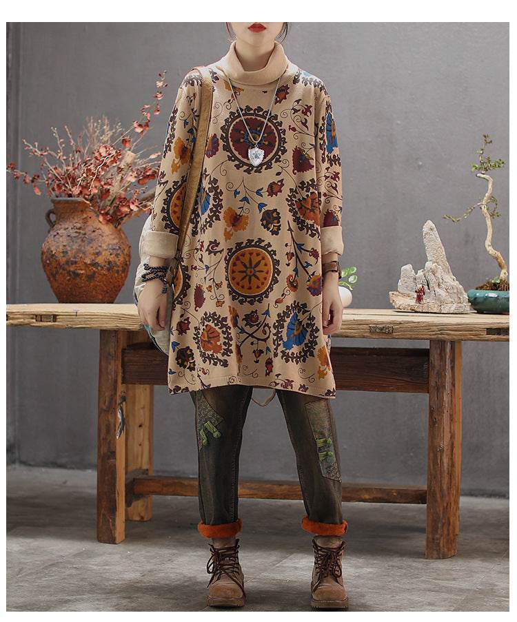 Loose plus size long sleeve pullover - Mubimart