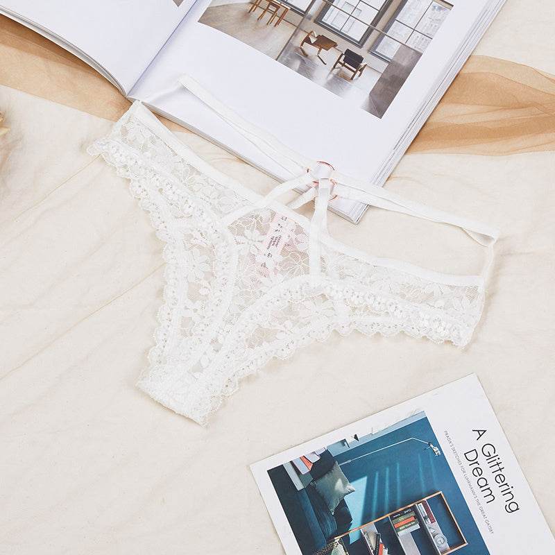 Lace cutout thong - Mubimart