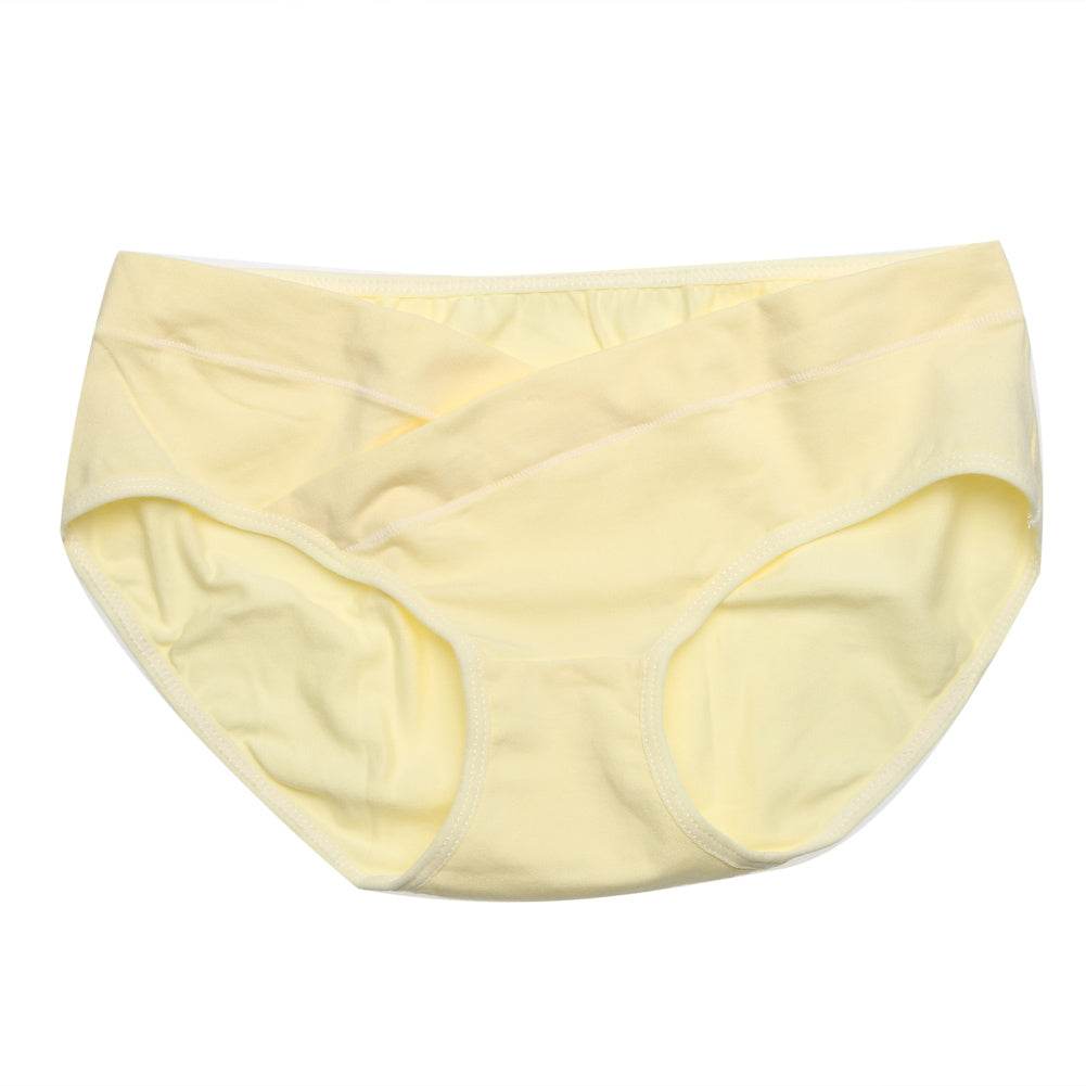 Soft Cotton Belly Support Panties for Pregnant Women Maternity Underwear Breathable V-Shaped Low Waist Panty - Mubimart