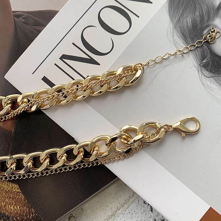Chain hip hop necklace short clavicle chain women - Mubimart