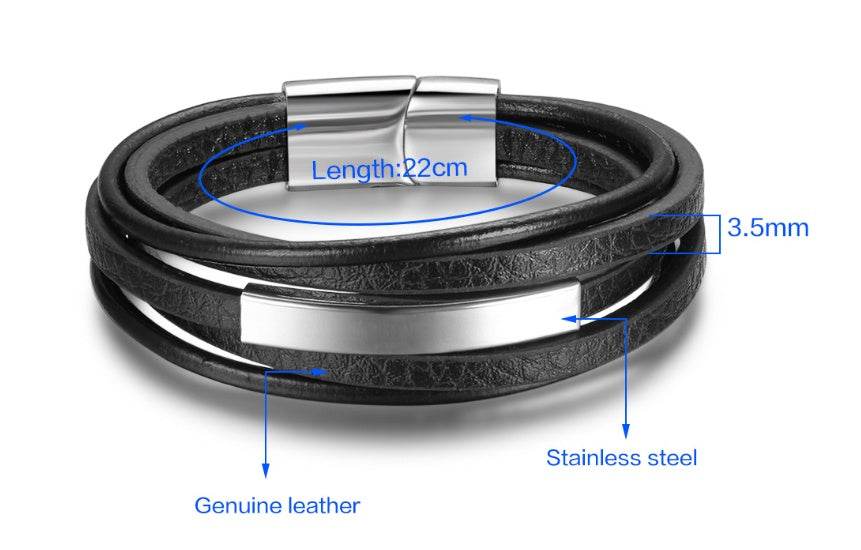 Genuine Leather Bracelets For Men - Mubimart