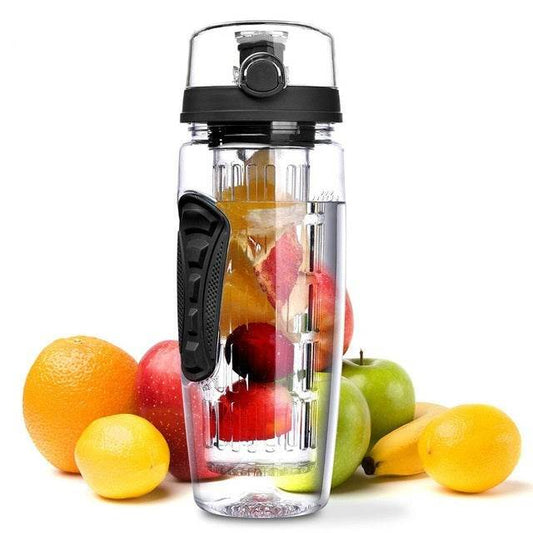 BPA Free Fruit Infuser Juice Shaker Sports Lemon Water Bottle Tour hiking Portable Climbing Camp Bottles - Mubimart
