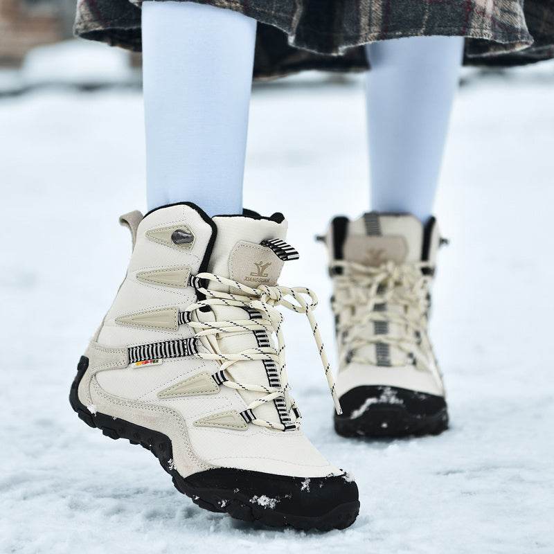 Outdoor snow boots waterproof non-slip hiking boots - Mubimart