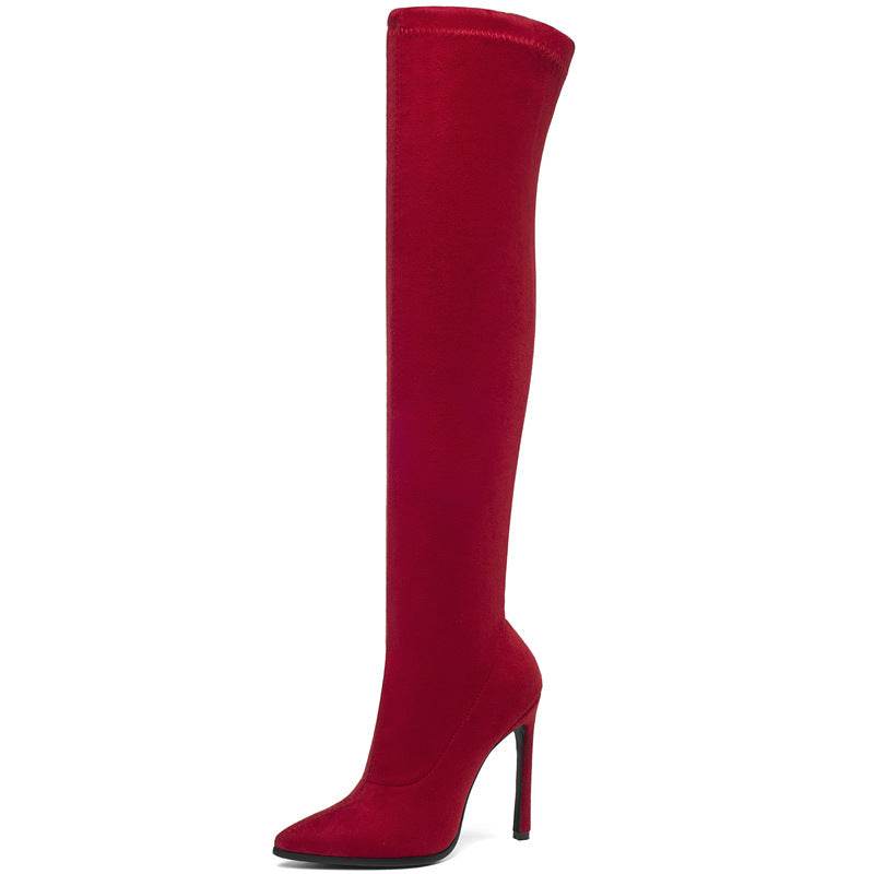 Stiletto high heel over the knee boots - Mubimart