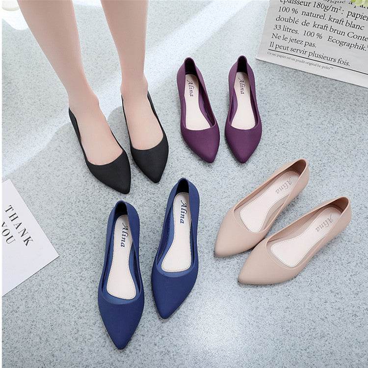 Women's pointed toe flat shoes - Mubimart