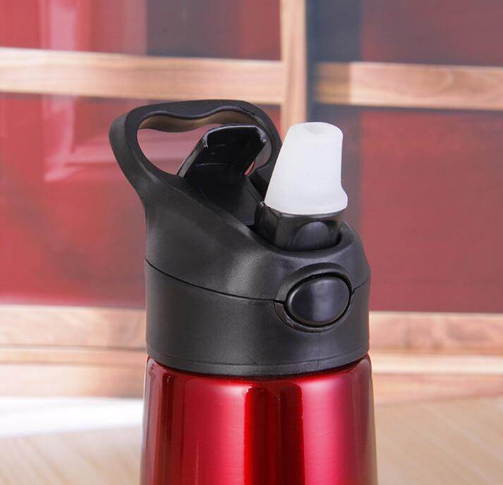 Stainless steel single-layer straw sports bottle - Mubimart