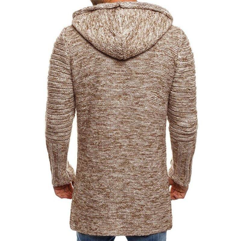 Mens Hoode Trench Cardigan Blouse Outwear Padded Down Winter - Mubimart
