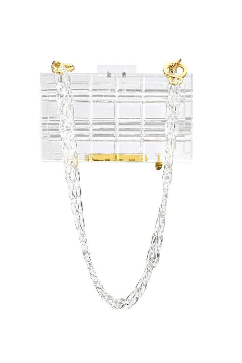 Acrylic transparent clutch - Mubimart