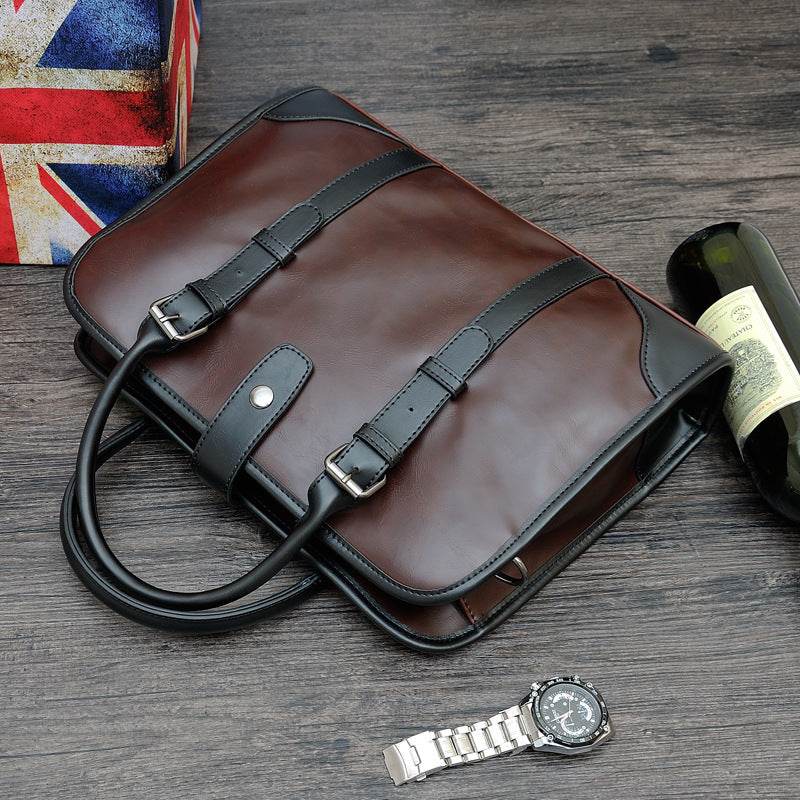 Retro one shoulder briefcase - Mubimart