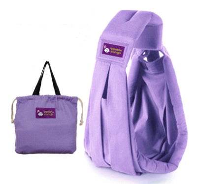 Cotton breathable sling baby carrier baby bag back pocket - Mubimart