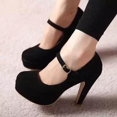 Work shoes buckle Mary Jane shoes - Mubimart