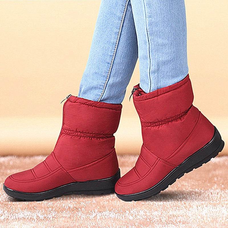 Winter boots ladies shoes thick women snow boots - Mubimart