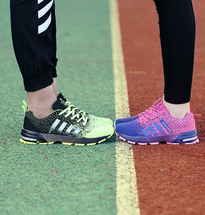 Best selling couple sports shoes breathable mesh outdoor men and women running shoes sports shoes fitness jogging shoes men - Mubimart