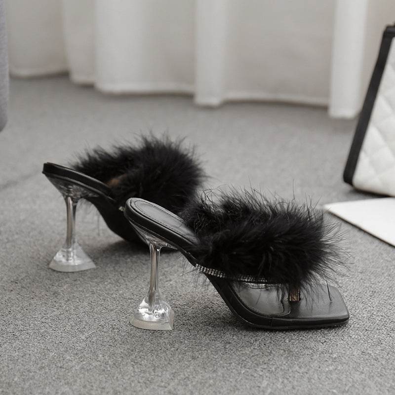 Plush high heels - Mubimart