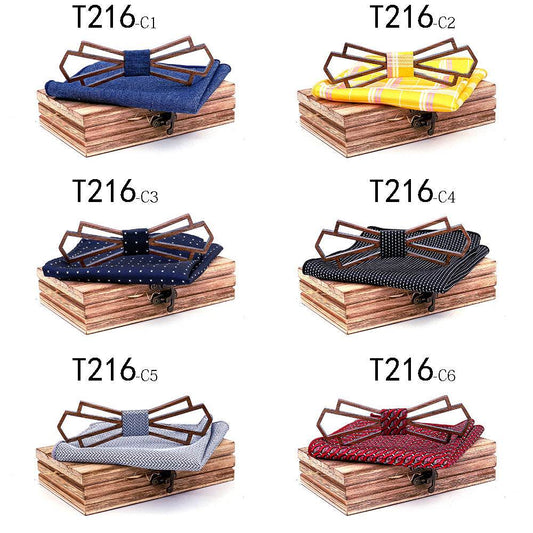 Wooden bow tie - Mubimart