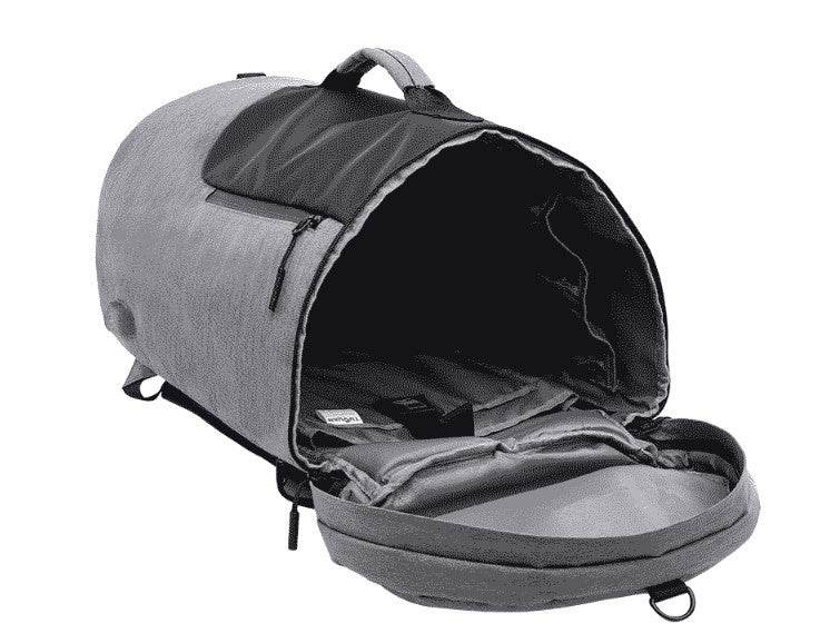 Large-capacity duffel bag men's gym bag waterproof folding cylinder bag - Mubimart