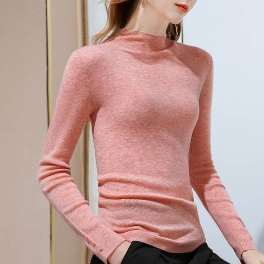 Half turtleneck sweater - Mubimart