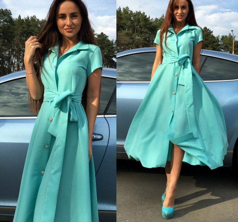 Long Shirt Dress - Mubimart