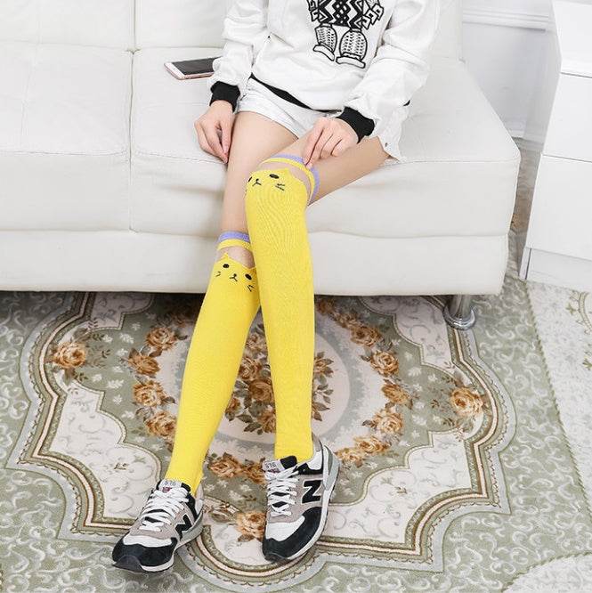 Cat Knee Socks - Mubimart